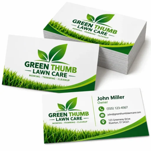 Custom business cards printed in Tampa with full-color branding and premium finishes