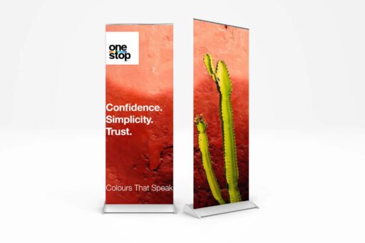 Economical Banner with Stand in OneStop Top Tampa Print shop