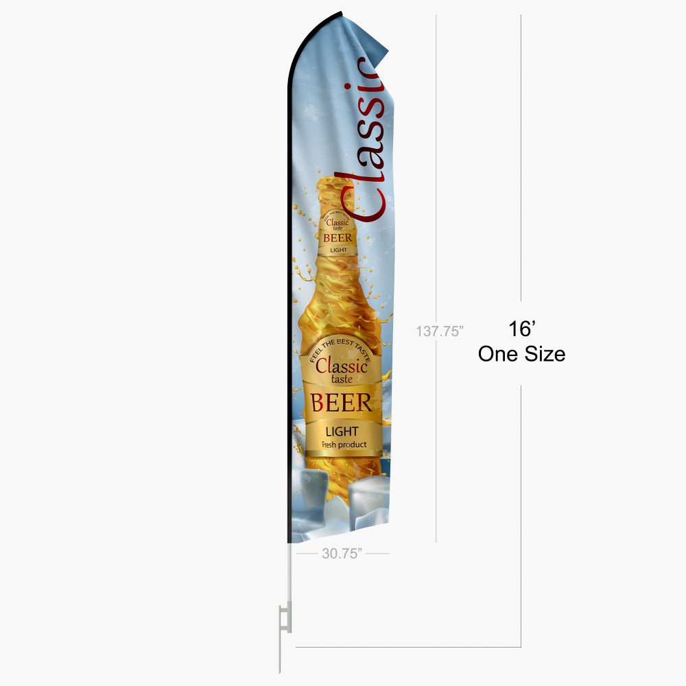Custom Econo Feather Flags — Budget-Friendly Outdoor Advertising