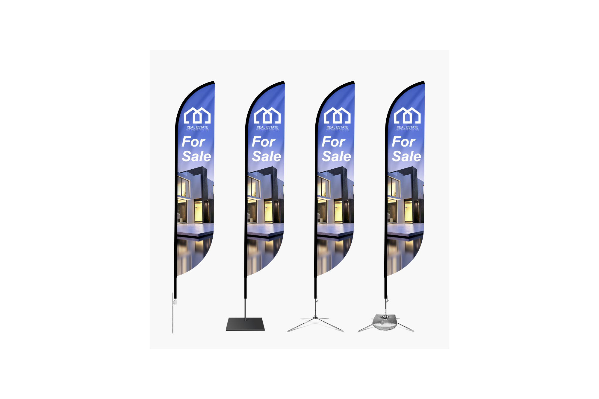 Feather Convex Flag Custom Feather Convex Flags — Versatile & Wind-Friendly Advertising