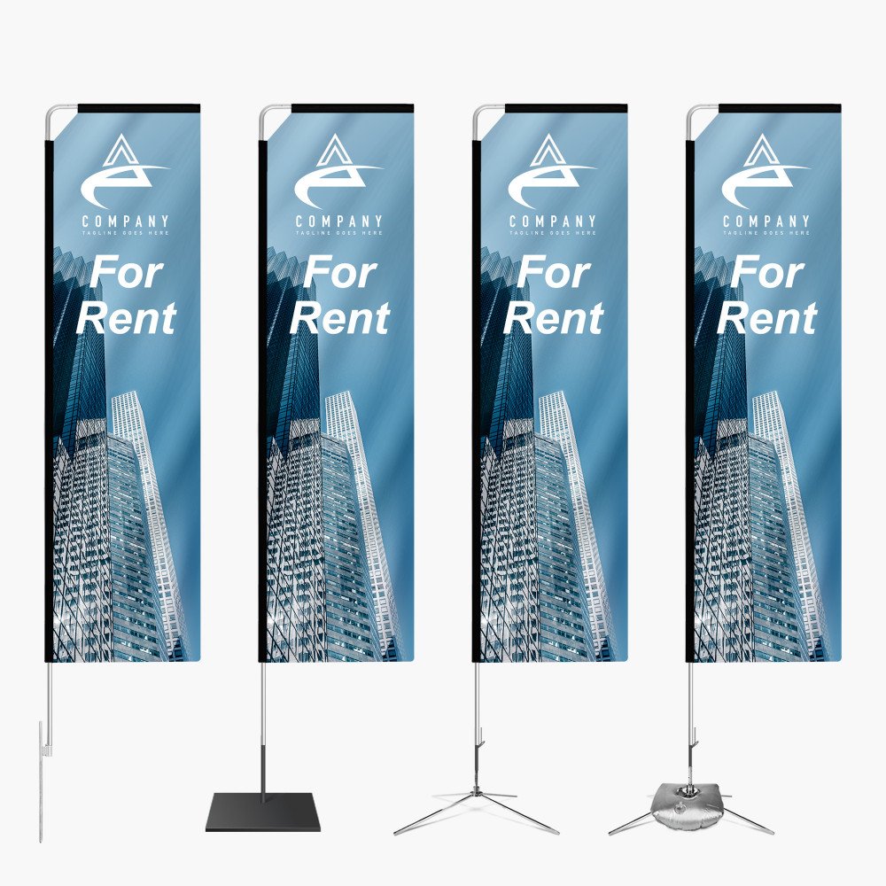Custom Rectangle Flags — Bold & Versatile Outdoor Signage