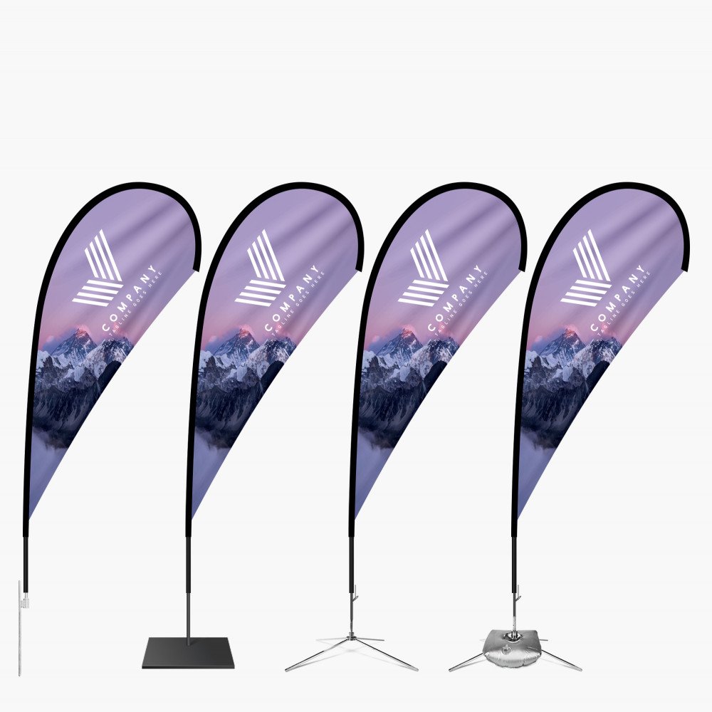 Custom Teardrop Flags — Dynamic & Eye-Catching Outdoor Signage