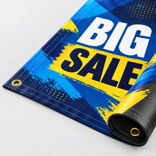 Custom 18 oz blockout vinyl banner printed
