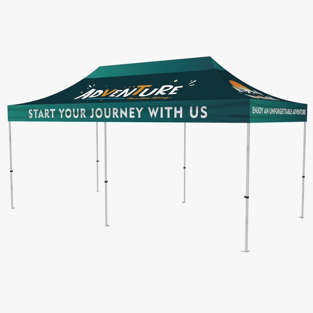 Branded 20ft event tent in Tampa Bay