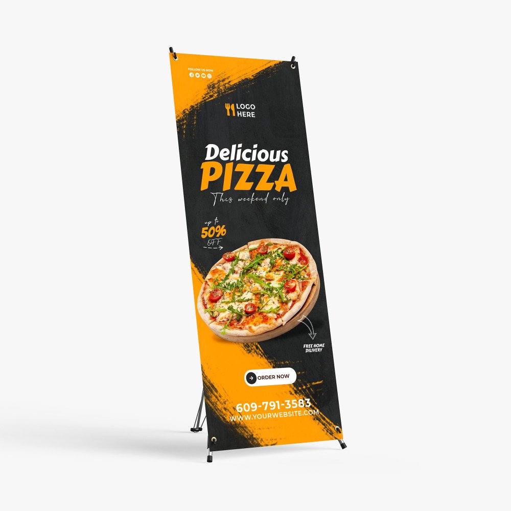 Custom X-stand banner in Tampa Florida