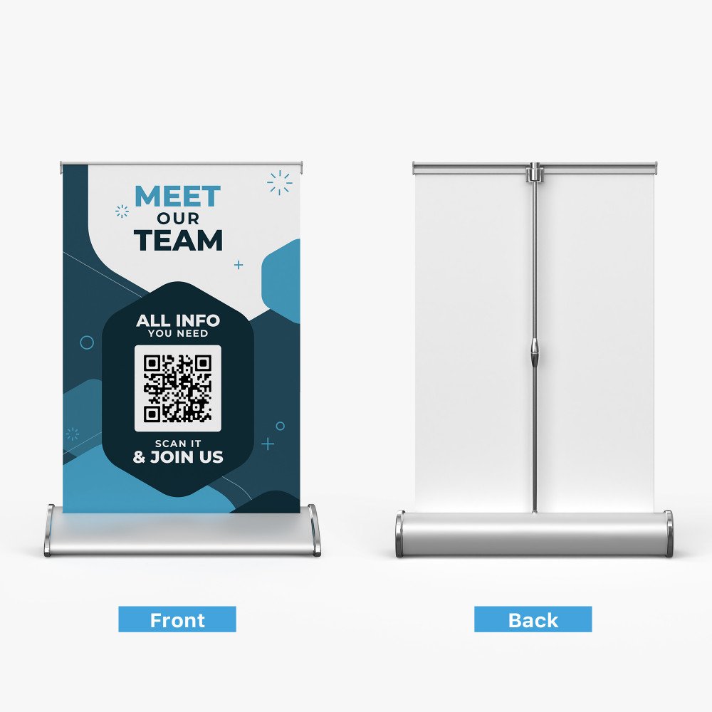 Table top banner stand in Tampa Bay