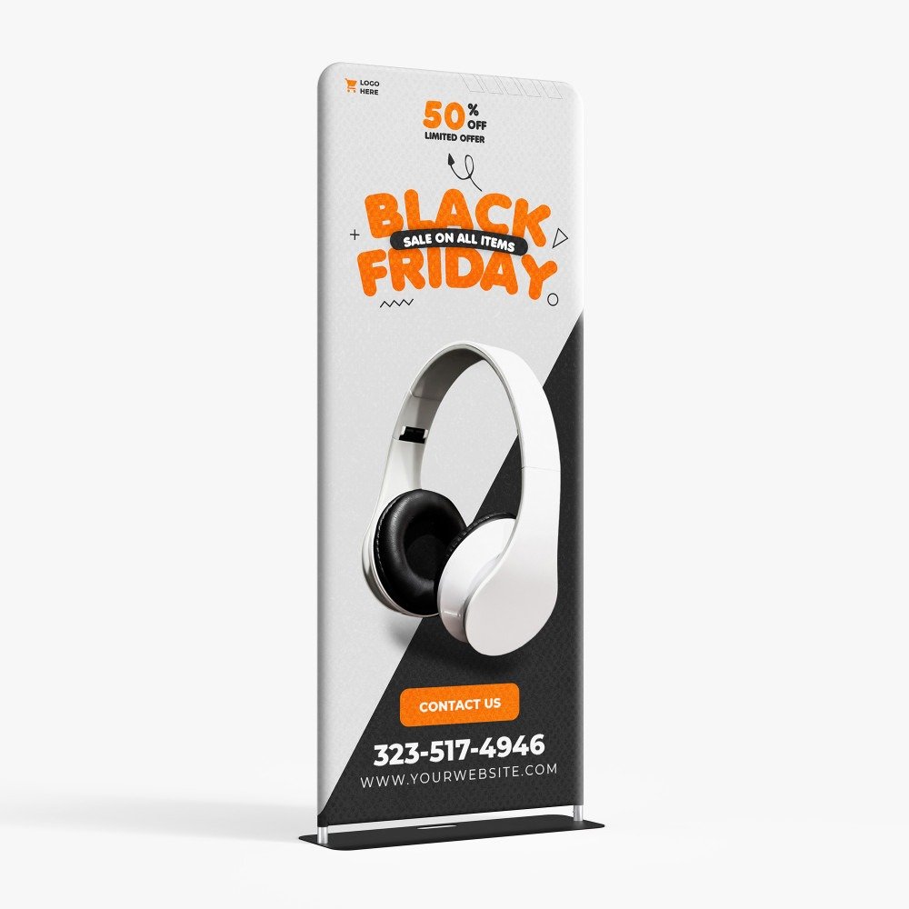 Portable tension fabric stand in Florida USA
