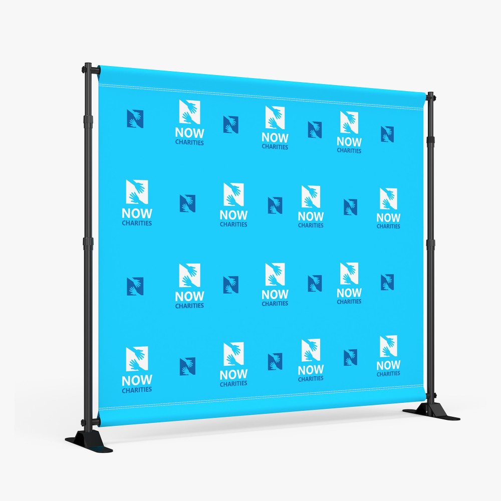 Step and repeat backdrop in Tampa Bay