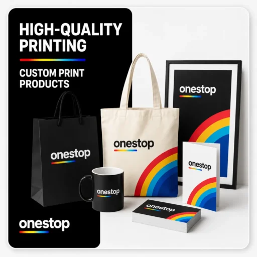 OneStop Design & Print with custom banners, signs, business cards, stickers, and retractable displays in Tampa